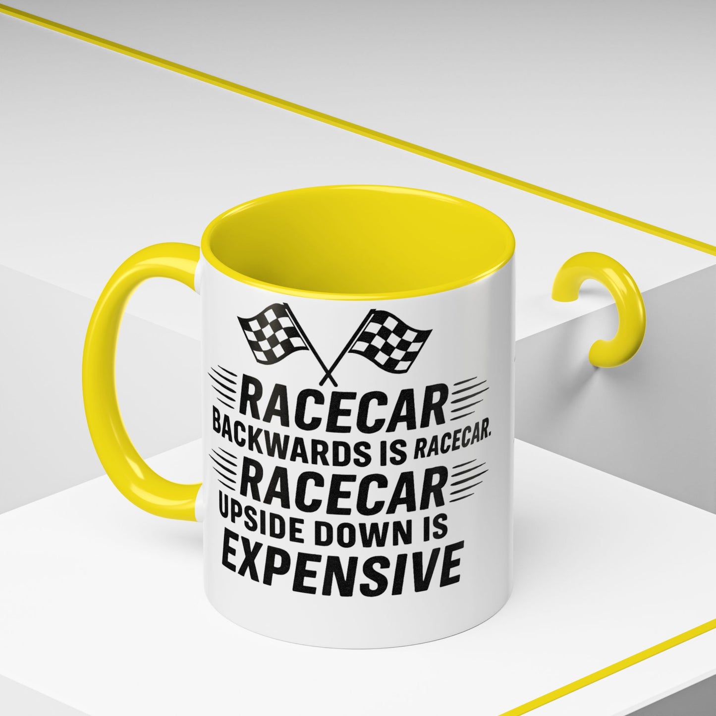 Racecar Backwards 2-Tone Coffee Mug