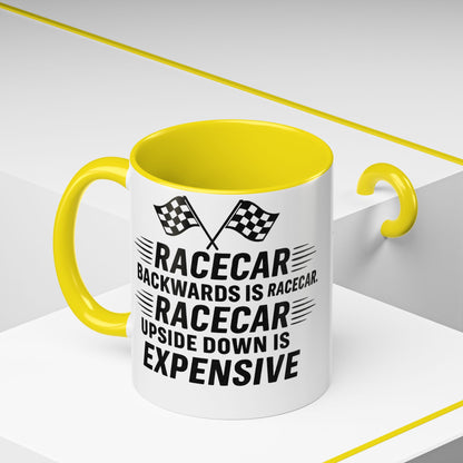 Racecar Backwards 2-Tone Coffee Mug