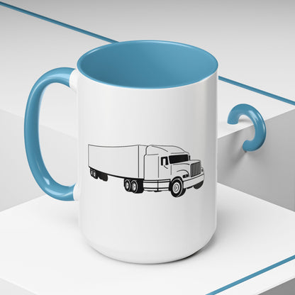 Semi Truck 2-Tone Coffee Mug