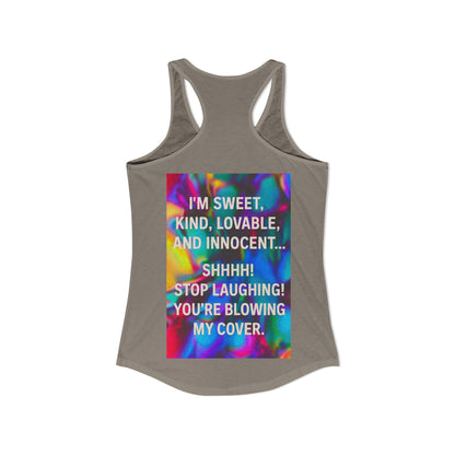 Blowing My Cover Women's Racerback Tank