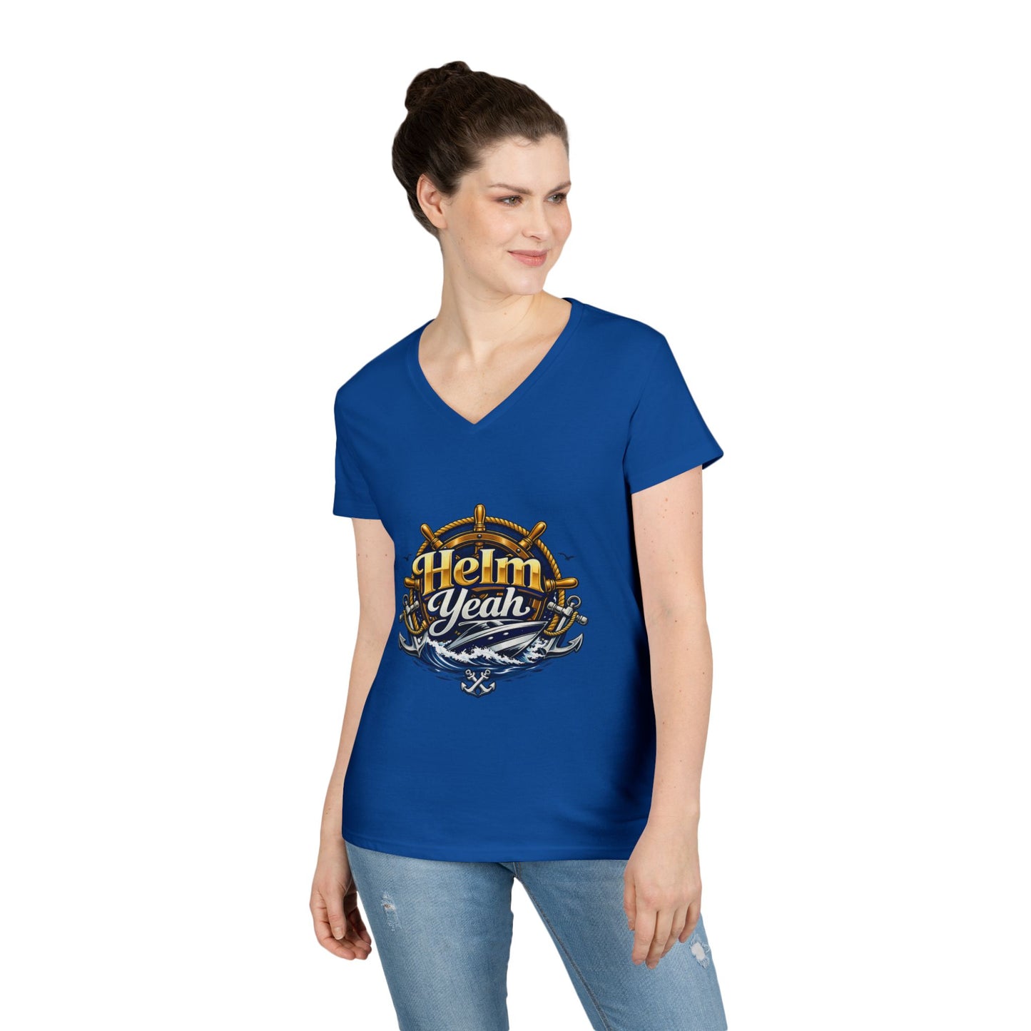 Helm Yeah Women's V-Neck T-Shirt