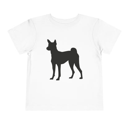 Basenji Silhouette Toddler Unisex Short Sleeve Crewneck Tee