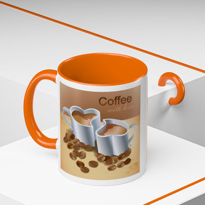 Coffee With Love 2-Tone Coffee Mug