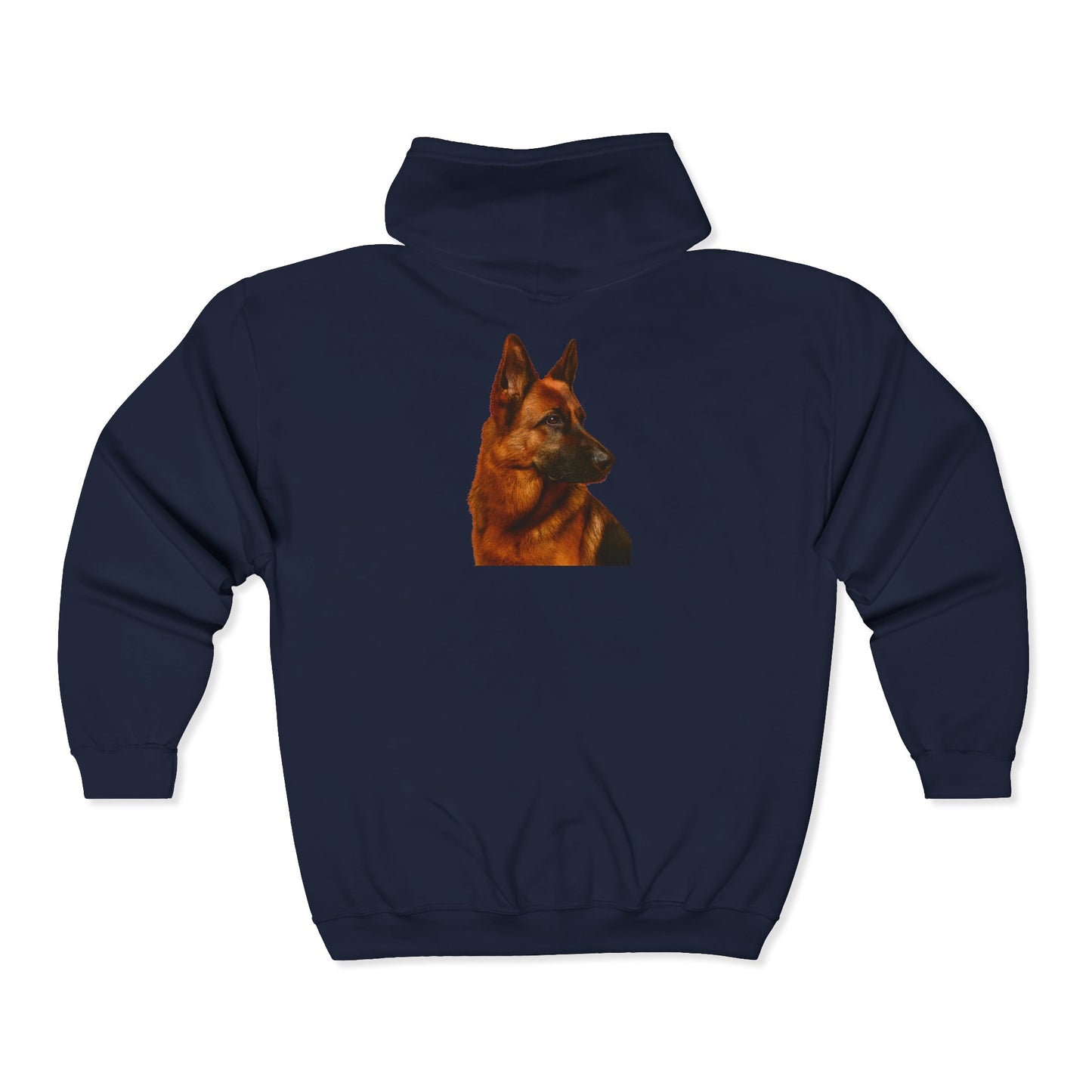 German Shepherd Head Unisex Full Zip Hoodie