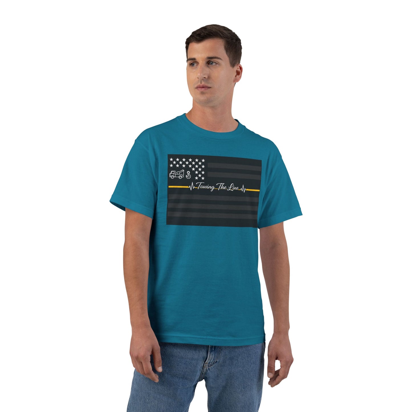 Thin Yellow Line Men's Short-Sleeve Crewneck Tee