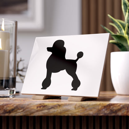 Poodle Silhouette Ceramic Photo Tile