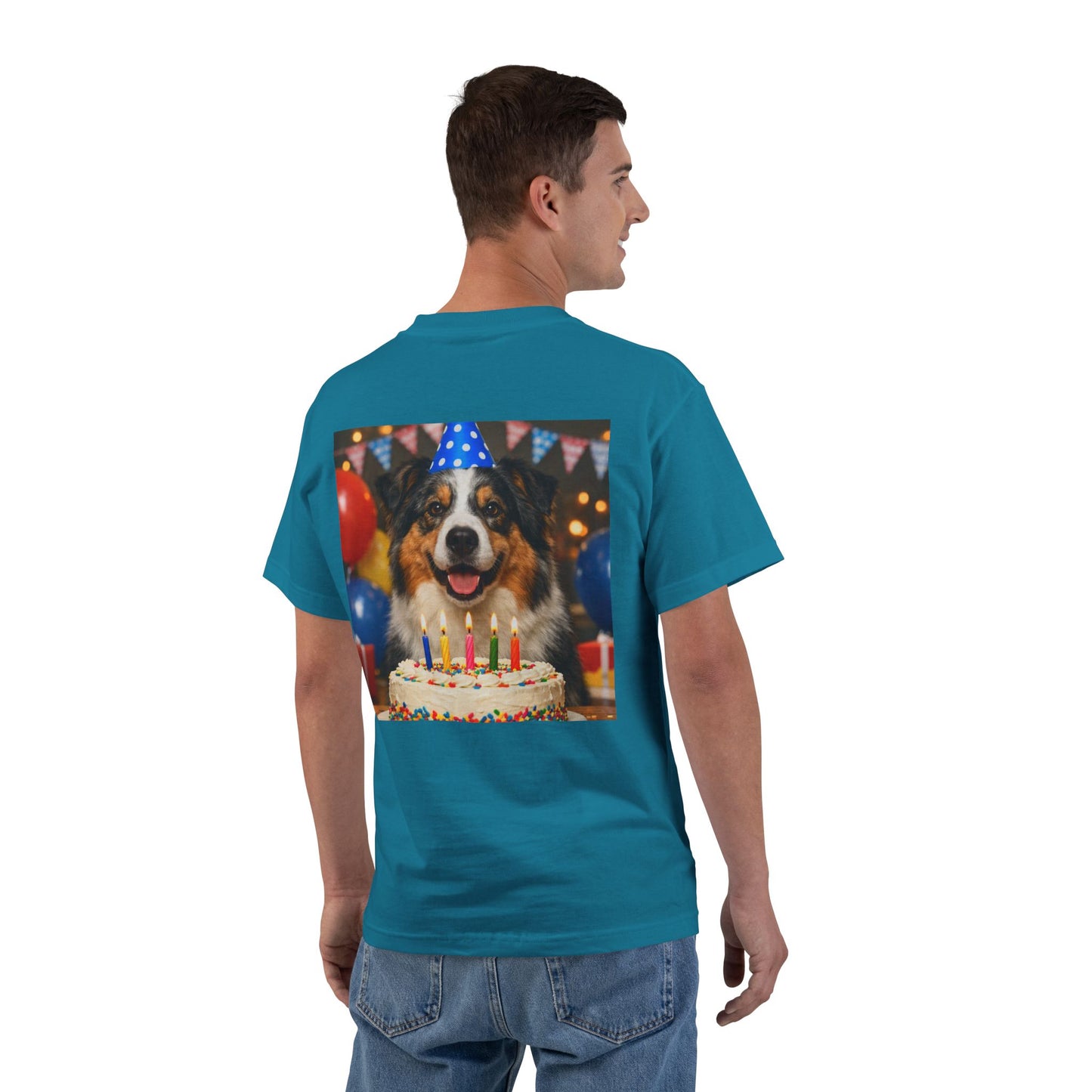 Birthday Buddy Aussie Men's Short-Sleeve Crewneck Tee