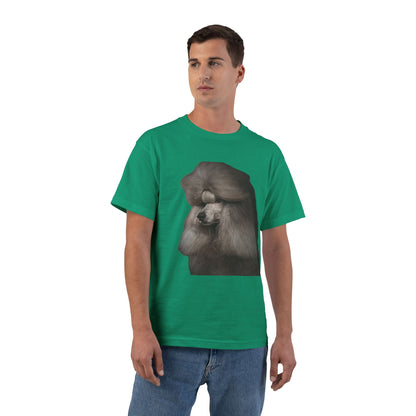 Poodle Head Men's Short-Sleeve Crewneck Tee