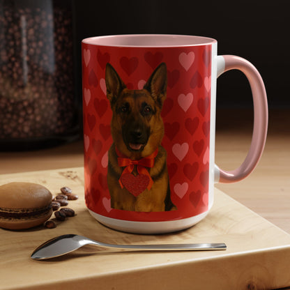 Cupid's Companion German Shepherd 2-Tone Coffee Mug