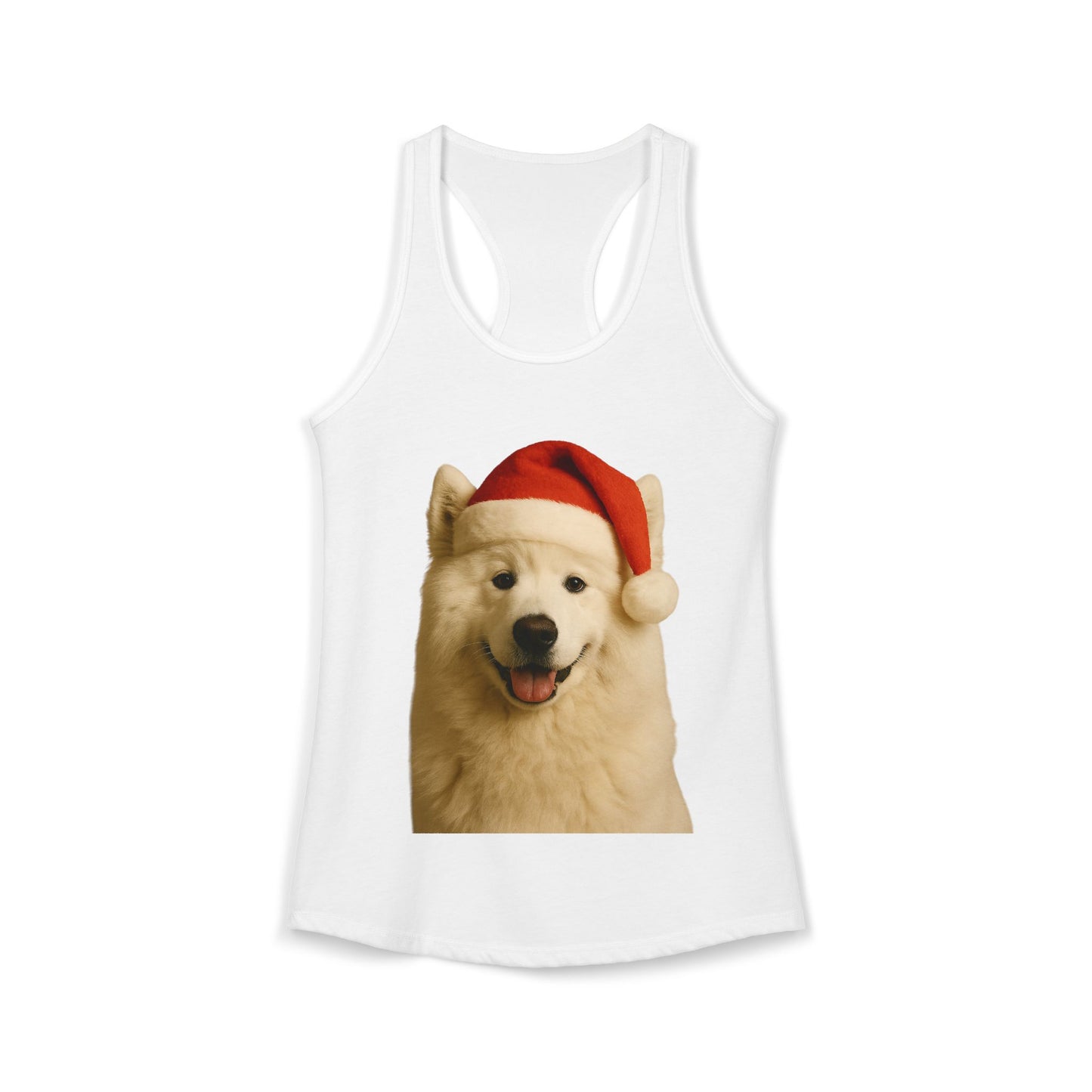 Santa Paws Samoyed Women's Racerback Tank