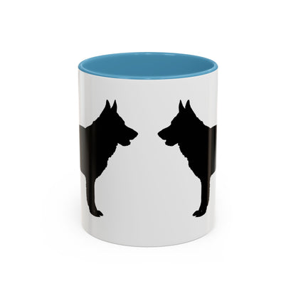 German Shepherd Silhouette 2-Tone Coffee Mug