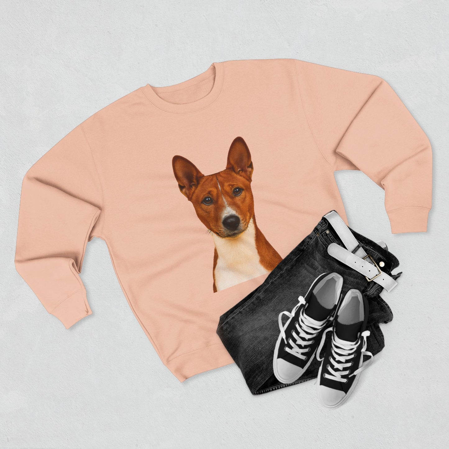 Basenji Head Unisex Crewneck Sweatshirt