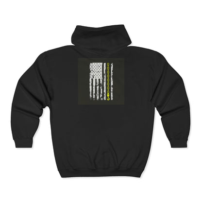 Thin Yellow Line Unisex Full Zip Hoodie