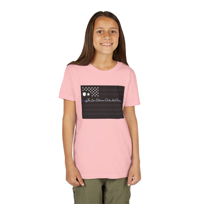 Thin Blue Line Youth Unisex Short Sleeve Crewneck Tee