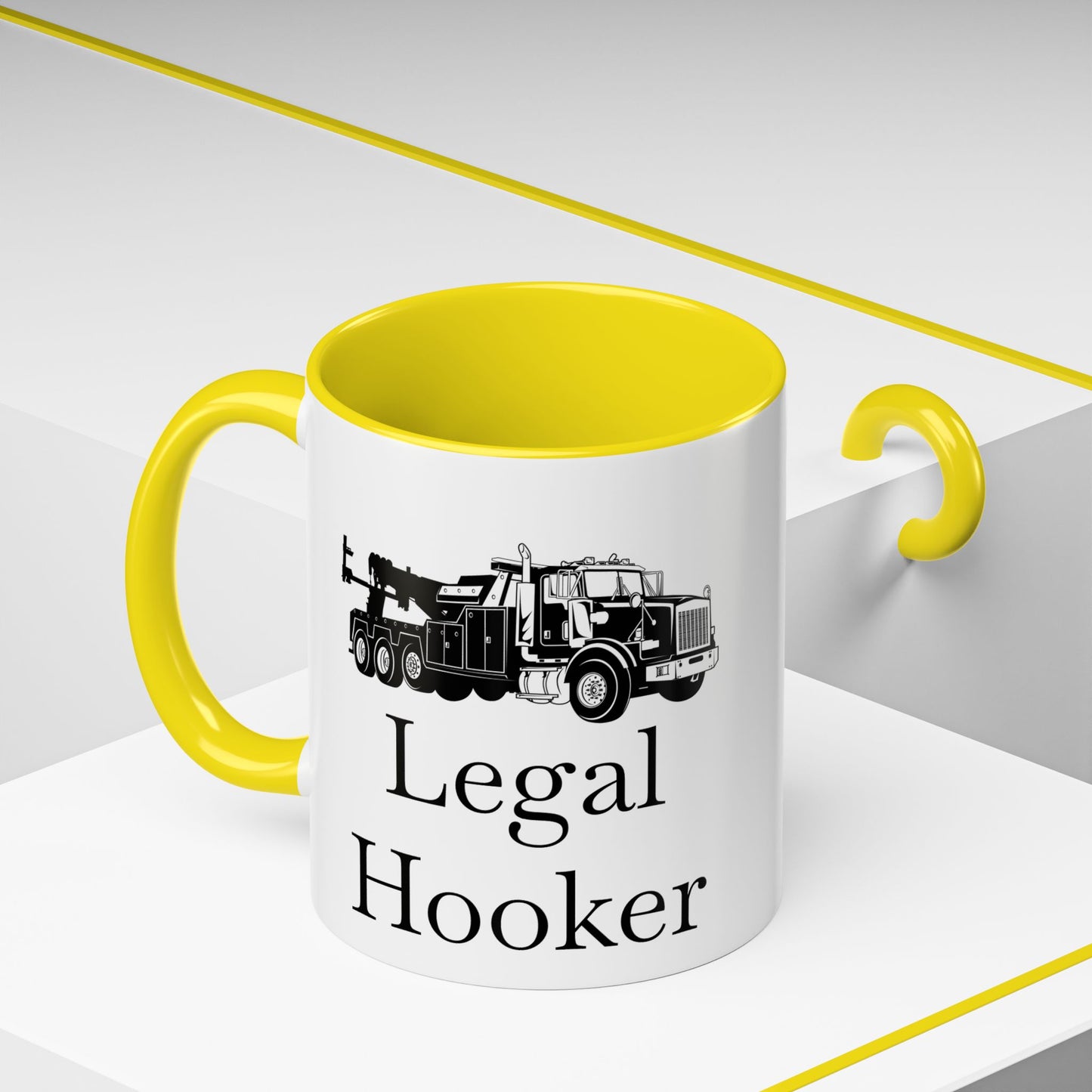 Legal H**ker Heavy Tow Truck 2-Tone Coffee Mug