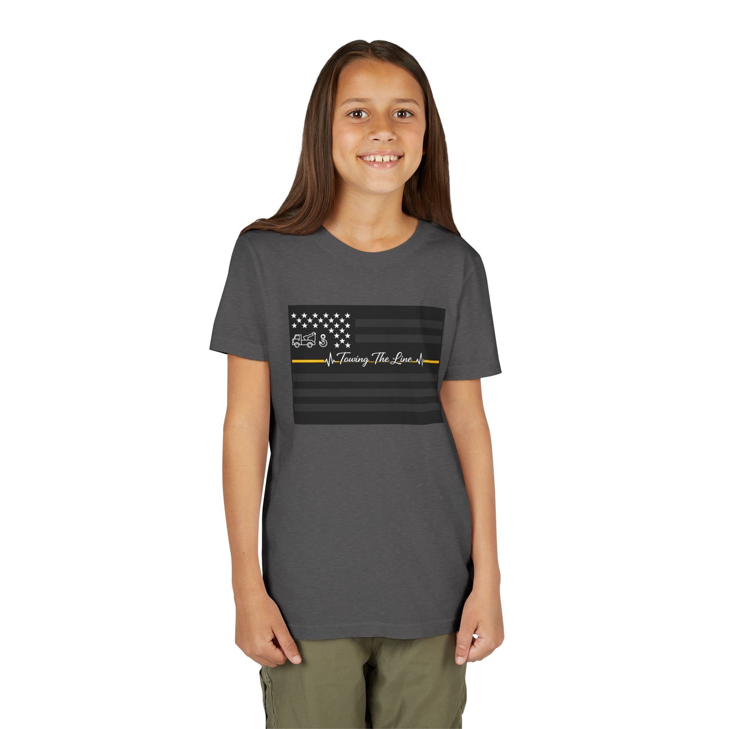Thin Yellow Line Youth Unisex Short Sleeve Crewneck Tee