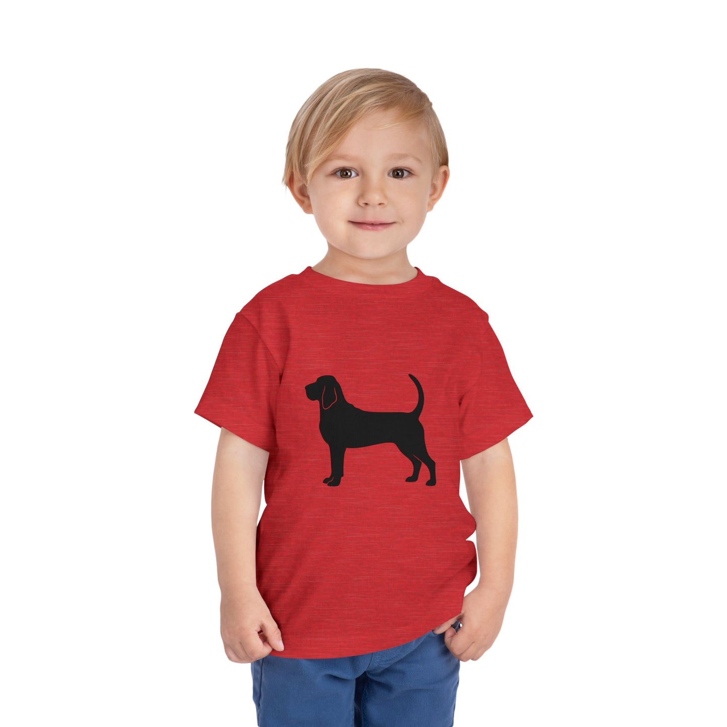 Bloodhound Silhouette Toddler Unisex Short Sleeve Crewneck Tee