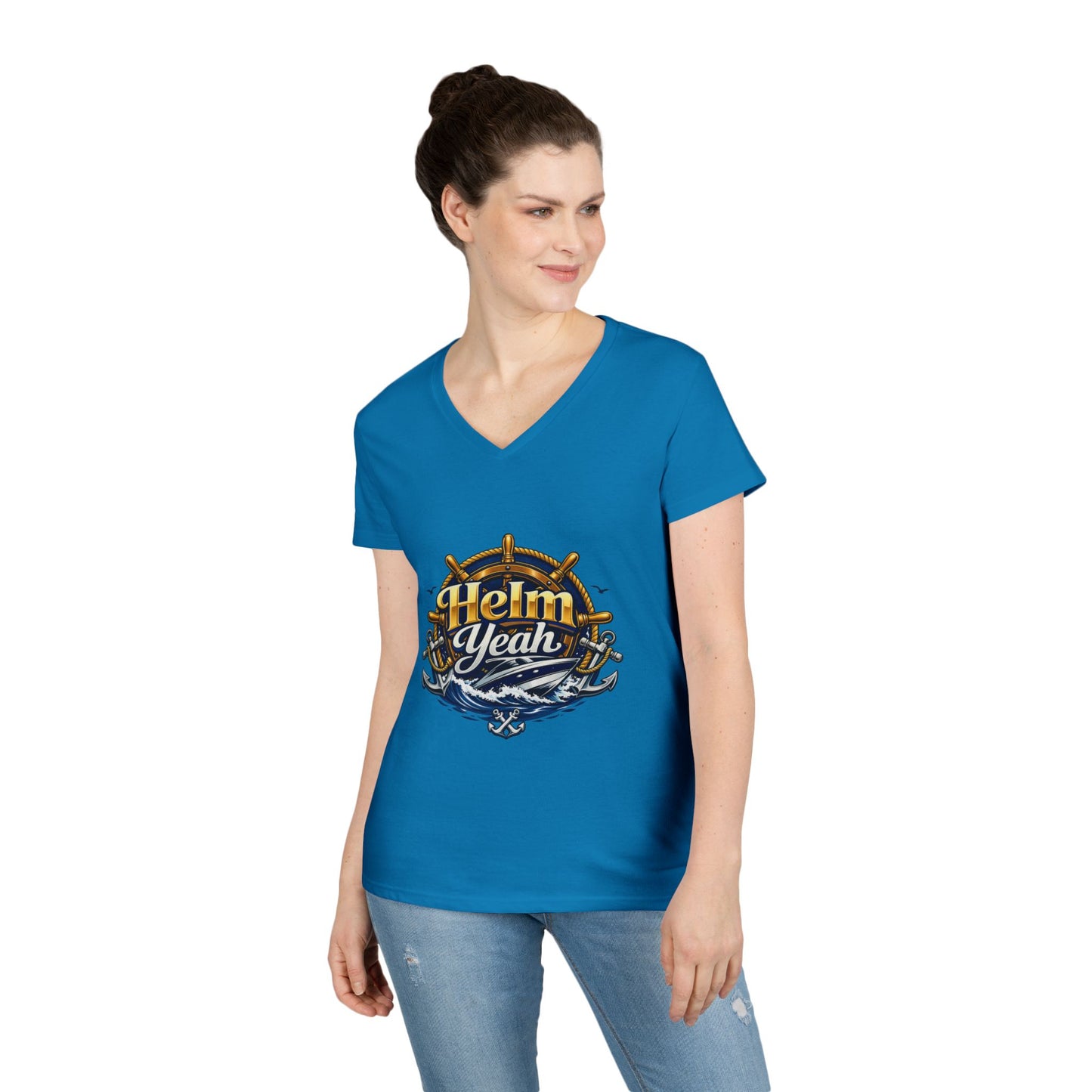 Helm Yeah Women's V-Neck T-Shirt