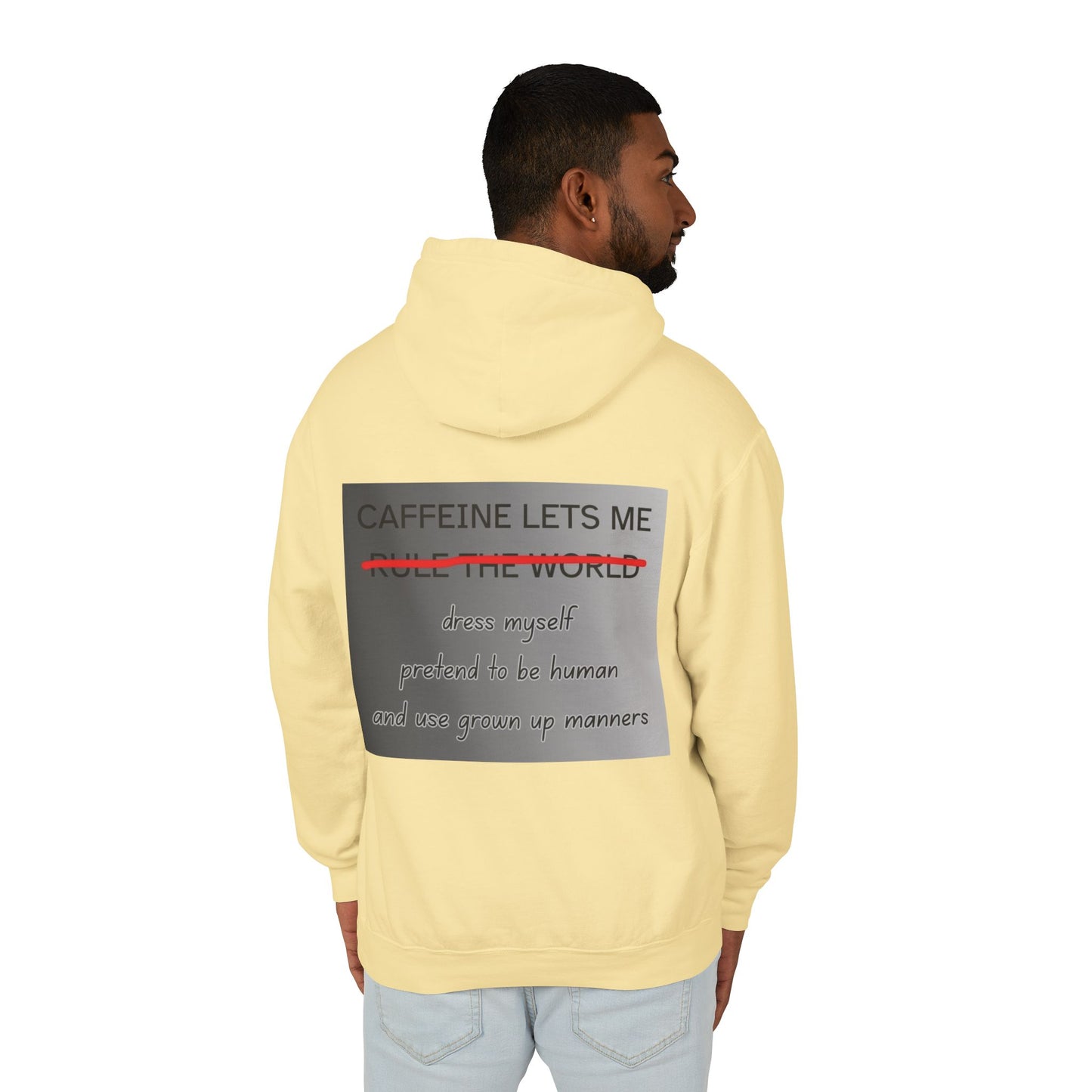 Caffiene Lets Me Unisex Lightweight Hoodie