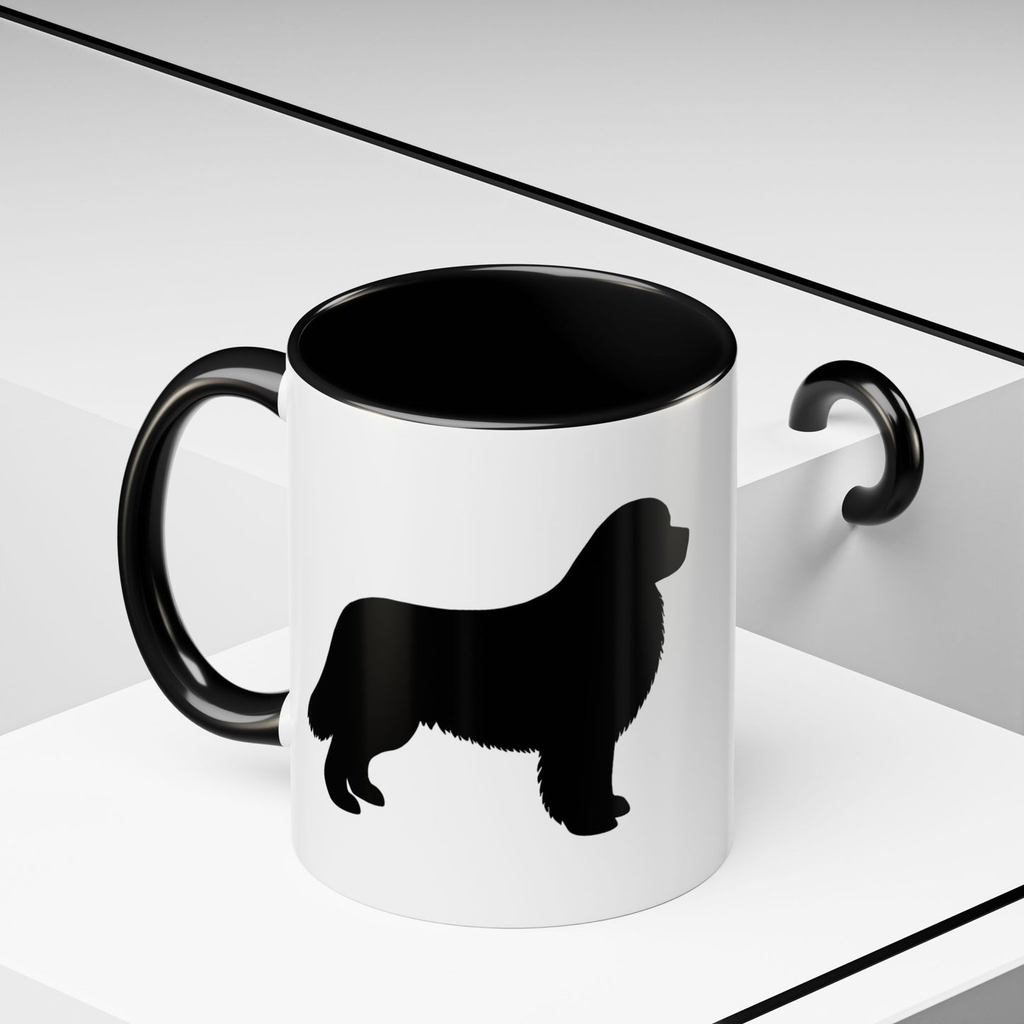 Newfie Silhouette 2-Tone Coffee Mug