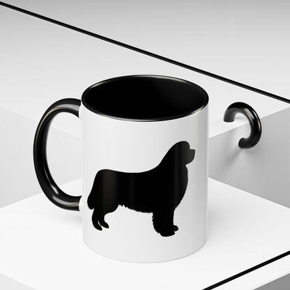 Newfie Silhouette 2-Tone Coffee Mug