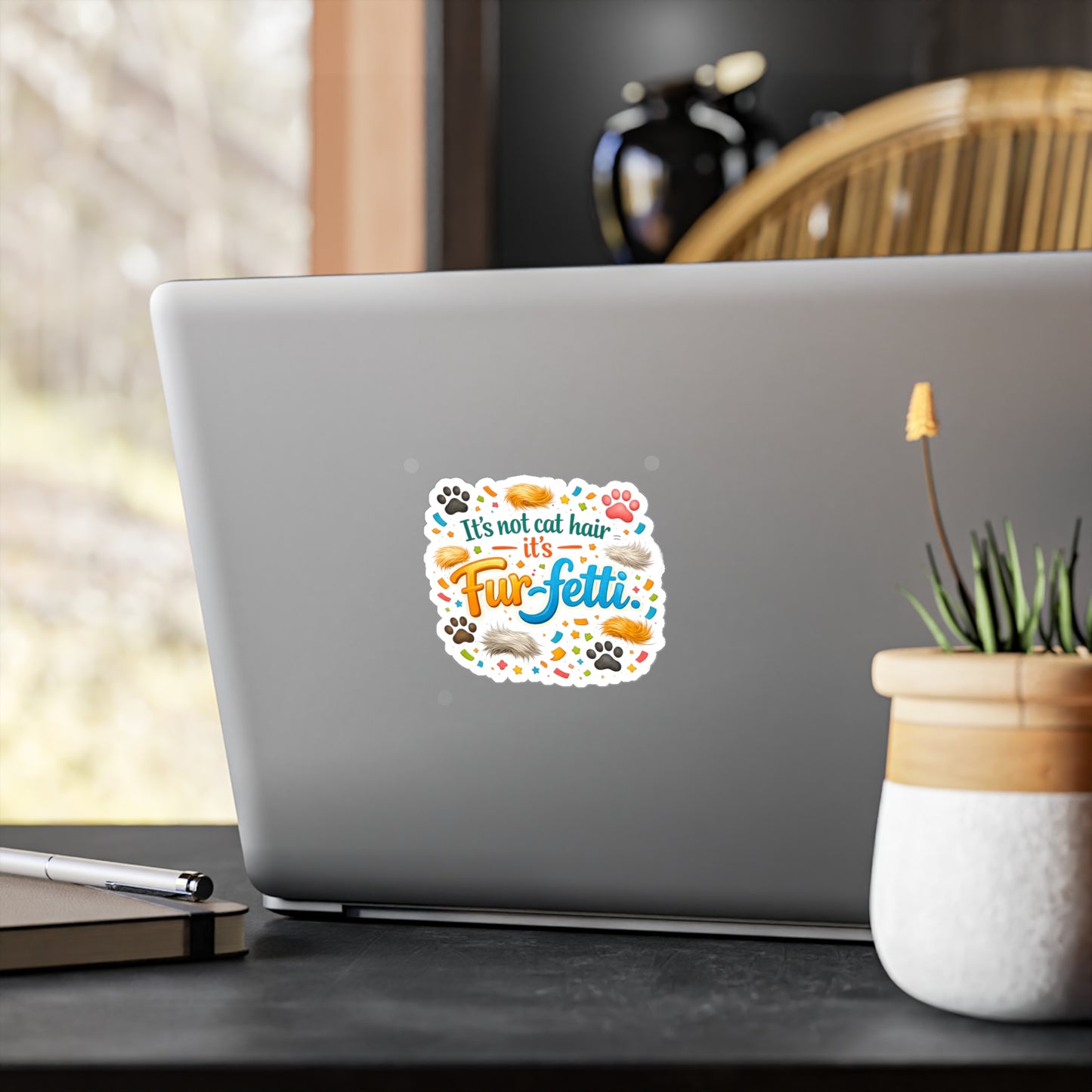 Fur-Fetti Cat Vinyl Decal