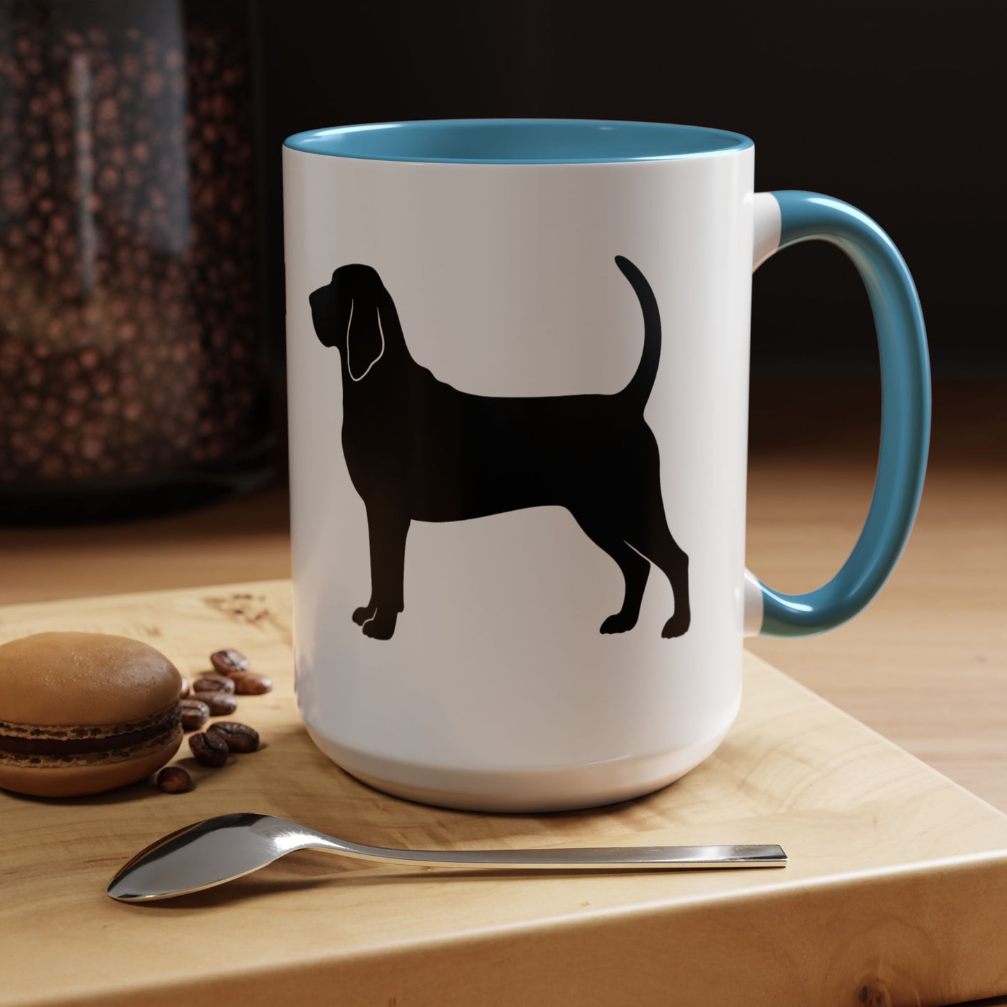 Bloodhound Silhouette 2-Tone Coffee Mug