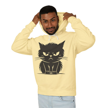 Angry Cat Unisex Lightweight Hoodie