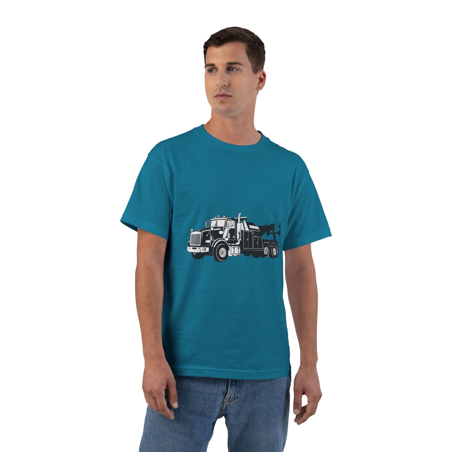 Heavy Tow Truck Men's Short-Sleeve Crewneck Tee