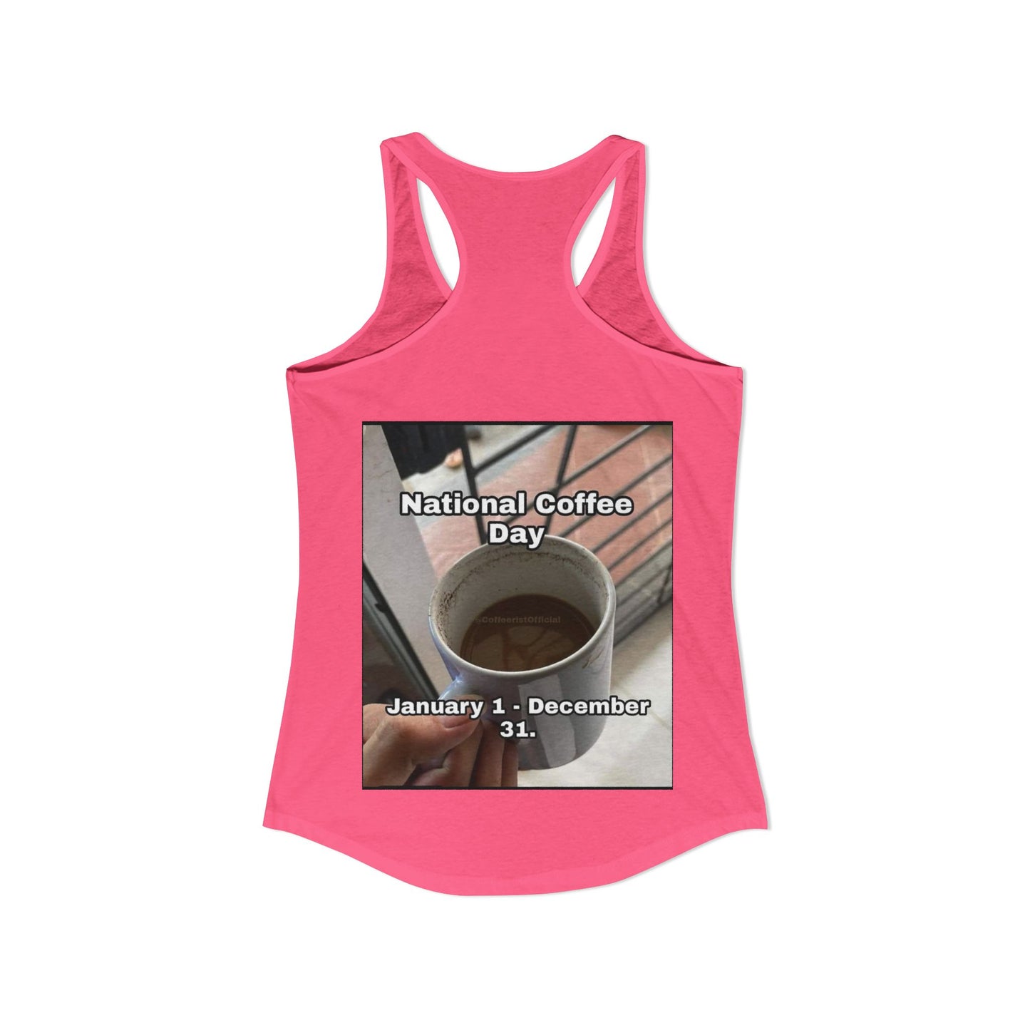 National Coffee Day Women's Racerback Tank