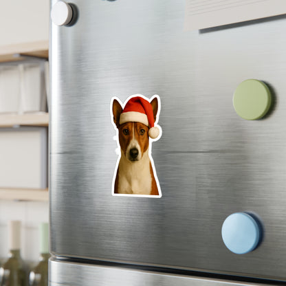 Santa Paws Basenji Vinyl Decal
