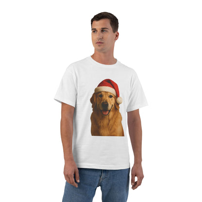 Santa Paws Golden Men's Short-Sleeve Crewneck Tee