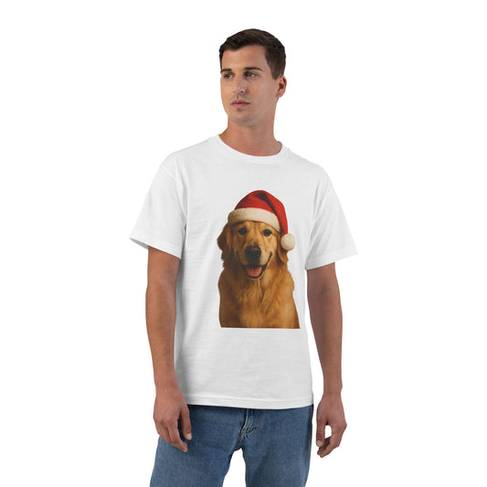 Santa Paws Golden Men's Short-Sleeve Crewneck Tee