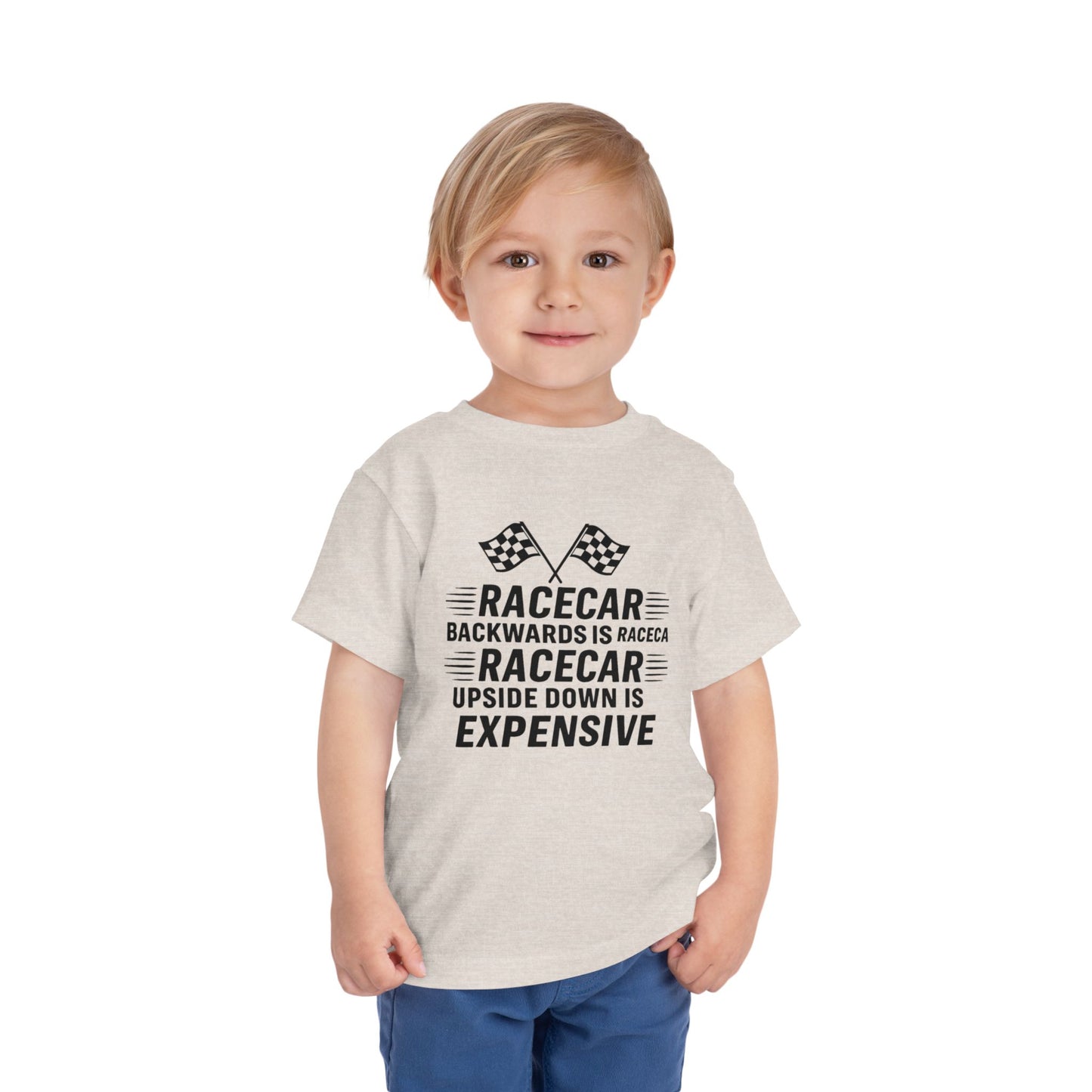 Racecar Backwards Toddler Unisex Short Sleeve Crewneck Tee