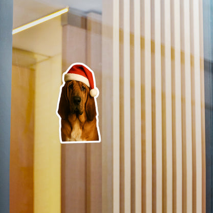Santa Paws Bloodhound Vinyl Decal