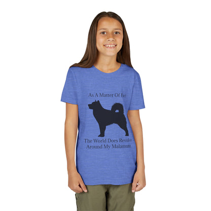 Matter Of Fact Malamute Youth Unisex Short Sleeve Crewneck Tee