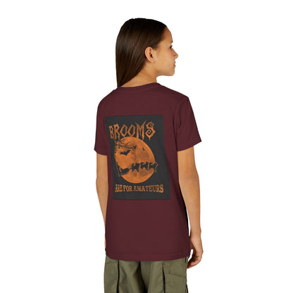 Brooms Are For Amateurs Youth Unisex Short Sleeve Crewneck Tee