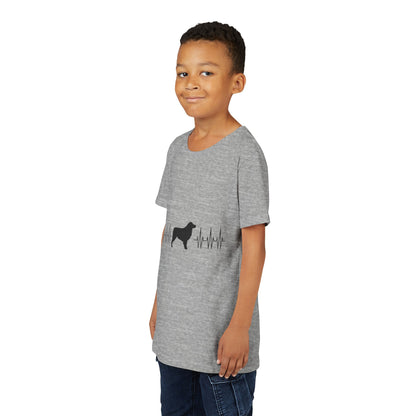 My Heart Beats For Aussies Youth Unisex Short Sleeve Crewneck Tee