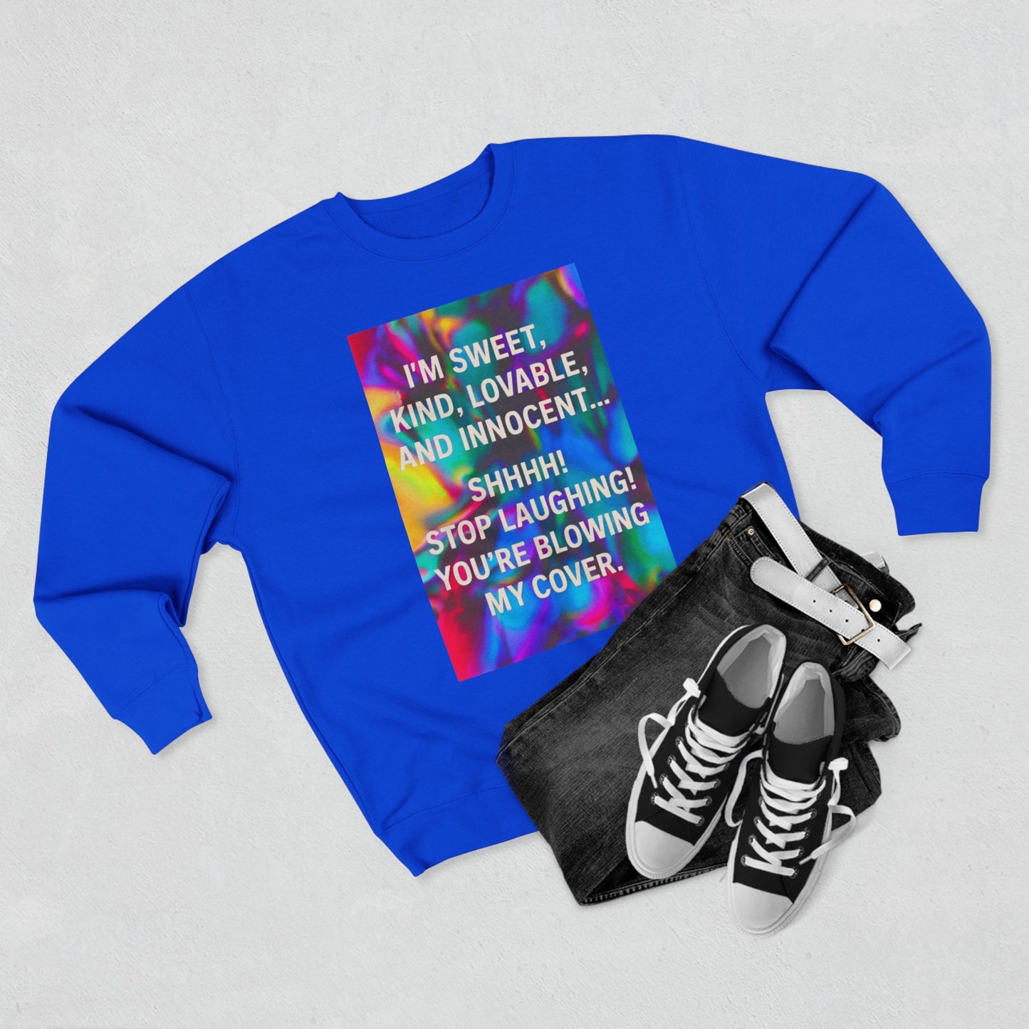 Blowing My Cover Unisex Crewneck Sweatshirt