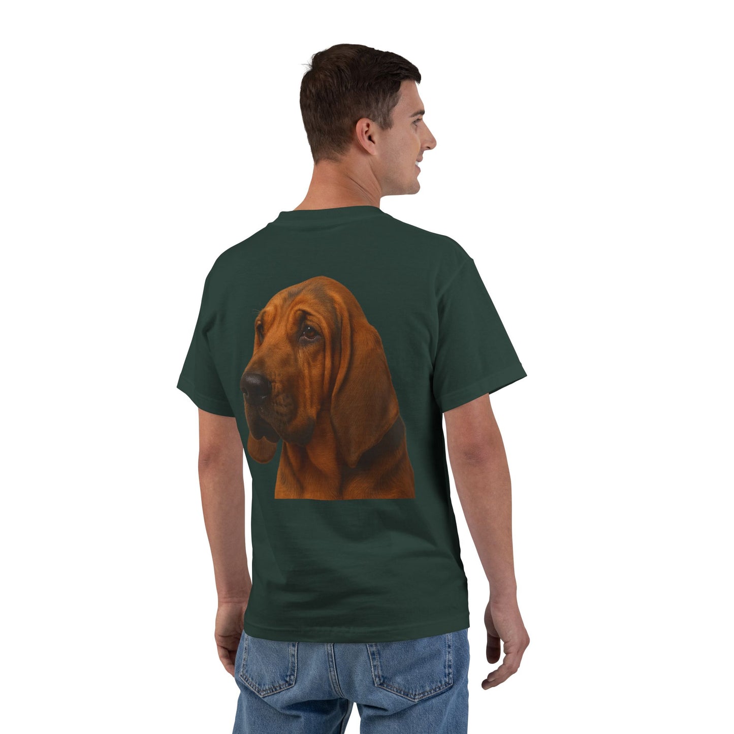 Bloodhound Head Men's Short-Sleeve Crewneck Tee