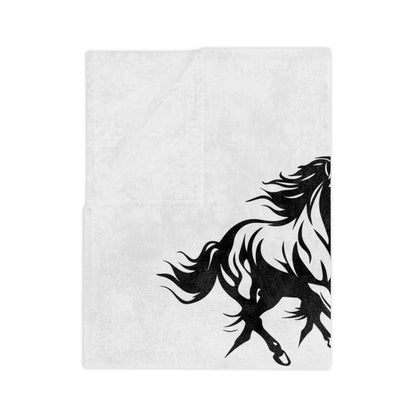 Horsin' Around Velveteen Microfiber Blanket
