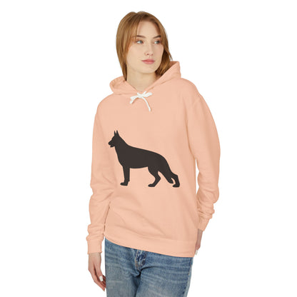 German Shepherd Silhouette Unisex Lightweight Hoodie