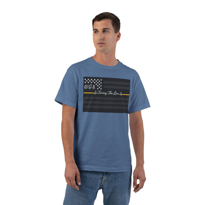 Thin Yellow Line Men's Short-Sleeve Crewneck Tee