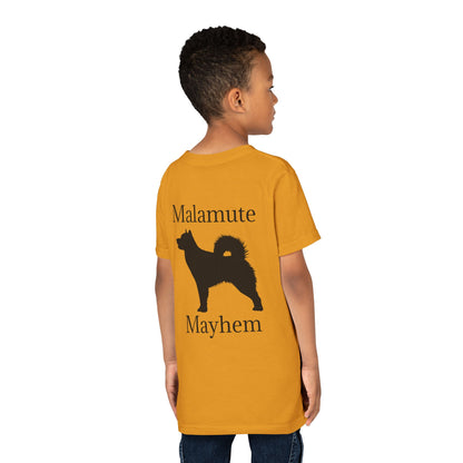 Malamute Mayhem Youth Unisex Short Sleeve Crewneck Tee