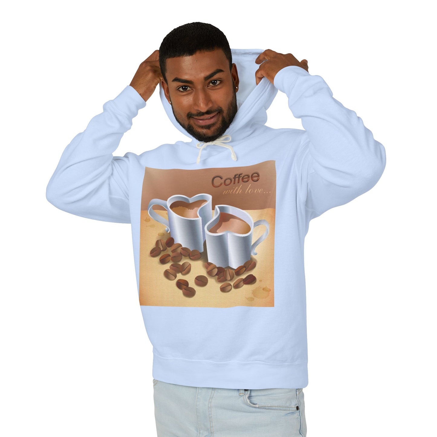 Coffee With Love Unisex Lightweight Hoodie