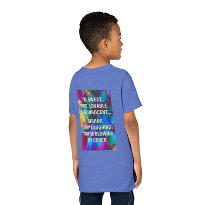 Blowing My Cover Youth Unisex Short Sleeve Crewneck Tee