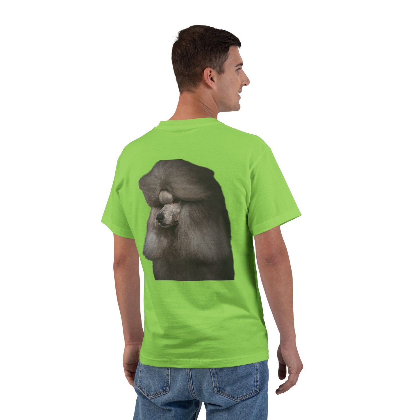 Poodle Head Men's Short-Sleeve Crewneck Tee