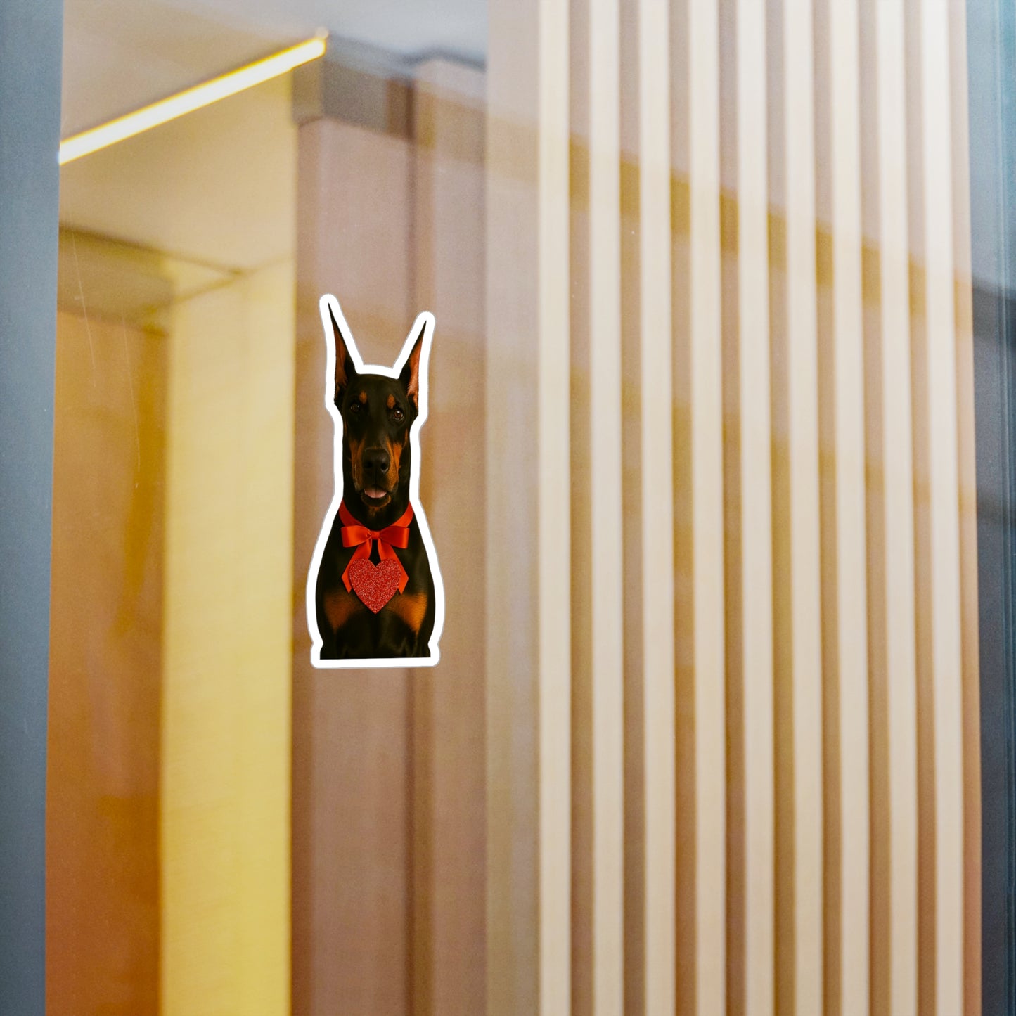 Cupid's Companion Doberman Vinyl Decal