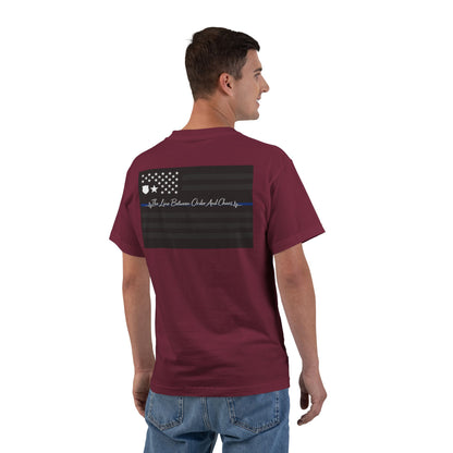 Thin Blue Line Men's Short-Sleeve Crewneck Tee