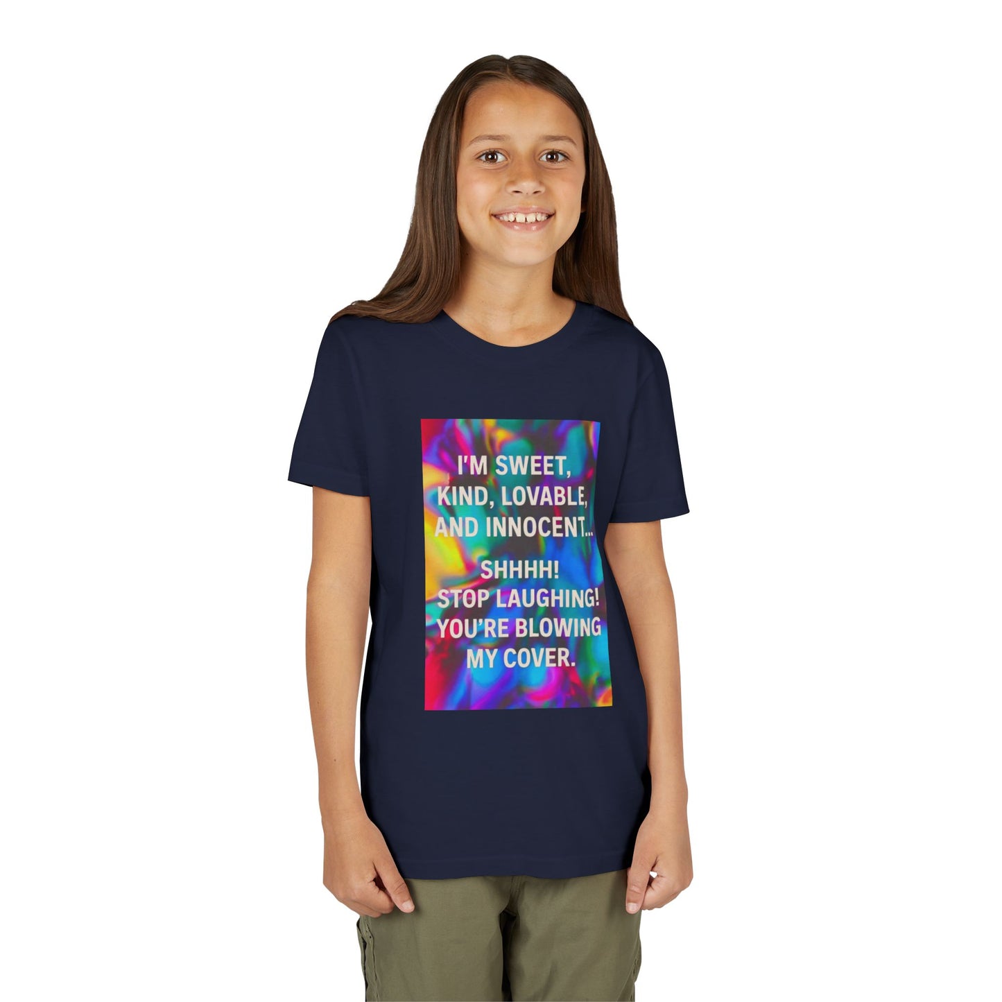 Blowing My Cover Youth Unisex Short Sleeve Crewneck Tee